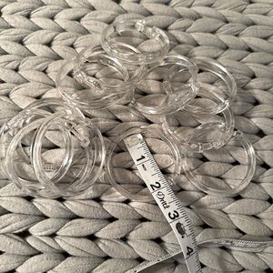 12 clear grommet hooks